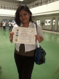Myself Holding my Certificate!